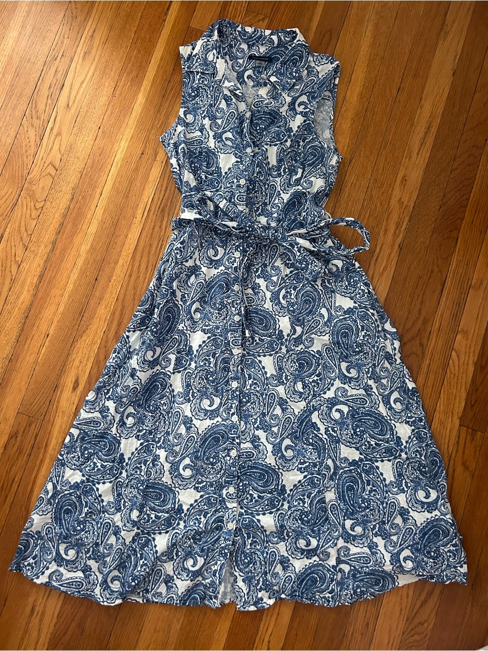 Tommy Hilfiger Blue Paisley Midi Dress